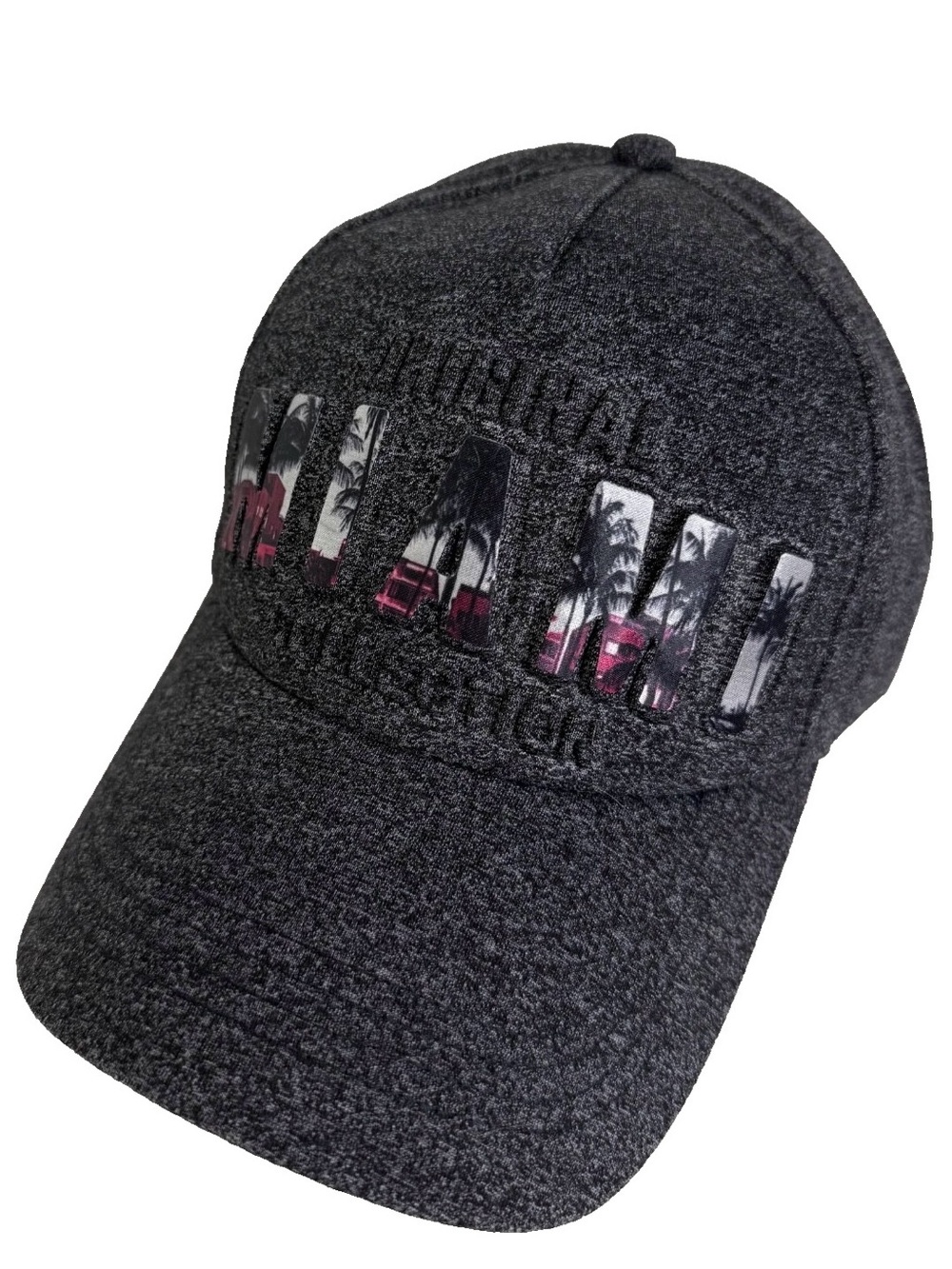 Robin Ruth Miami Baseball Cap, Adjustable OSFM - Heathered Black
